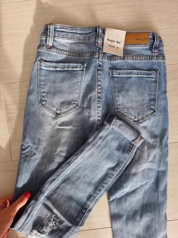 Elastické denim rifle -GIANNA