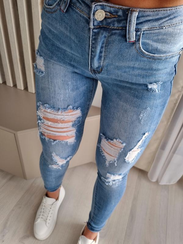 Elastické denim rifle -GIANNA