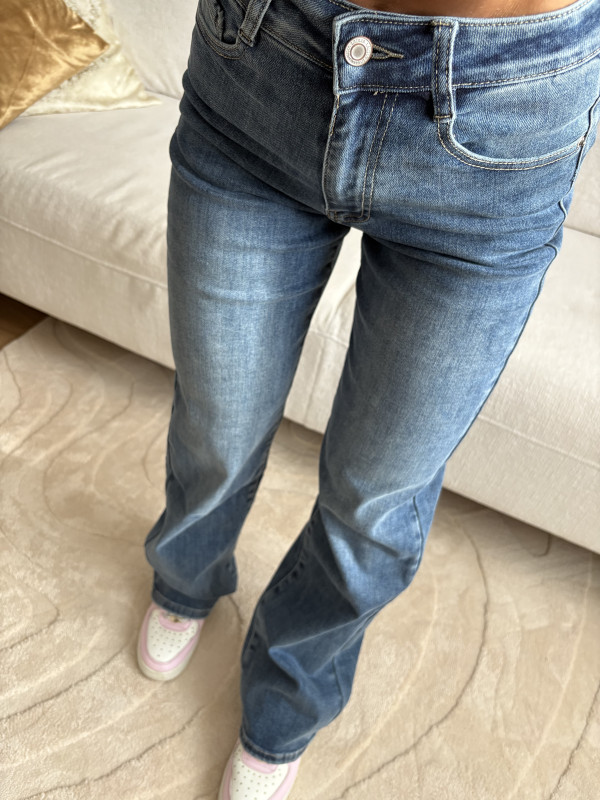 Široké denim rifle - SICILY 5