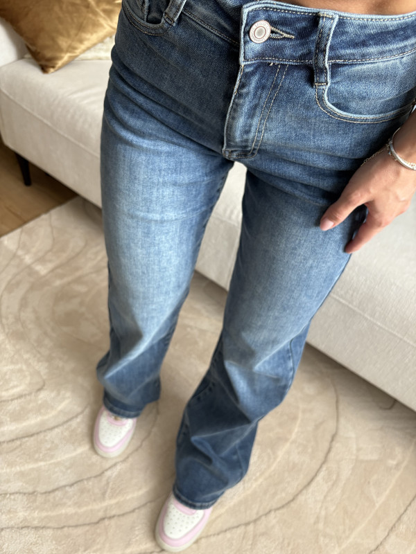 Široké denim rifle - SICILY 6