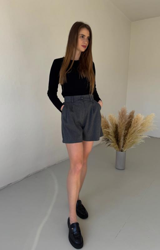 Elegantné krátke nohavice - ALBA grey 1