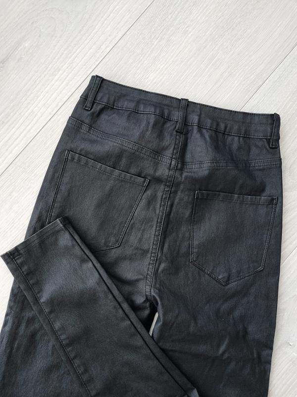 Koženkové čierne nohavice- ADEILINE