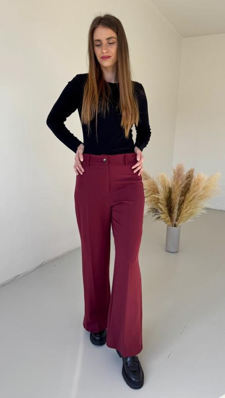 Široké elegantné nohavice - Adria bordo 4
