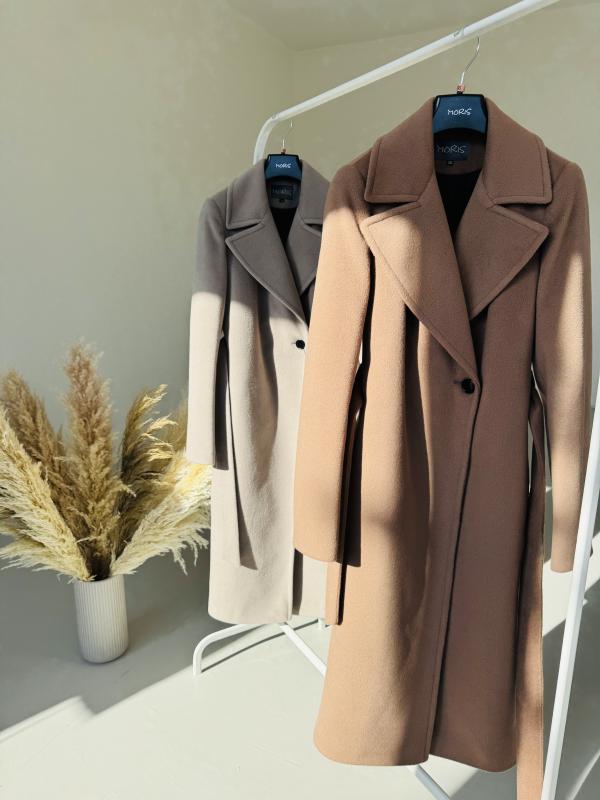 Elegantný vlnený kabát Wiola Grey 4