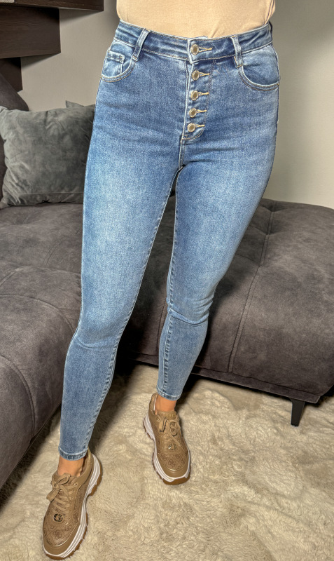 Modré PUSH UP rifle s gombíkmi MILI 2