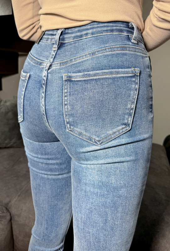 Modré PUSH UP rifle s gombíkmi MILI 1